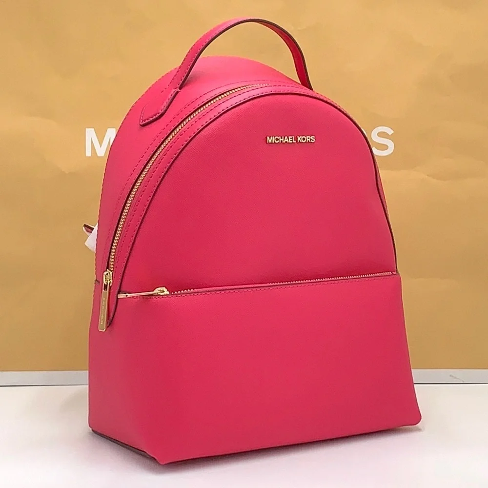 MICHAEL KORS Sheila Medium Front Packet Backpack ELECTRIC PINK COLOR